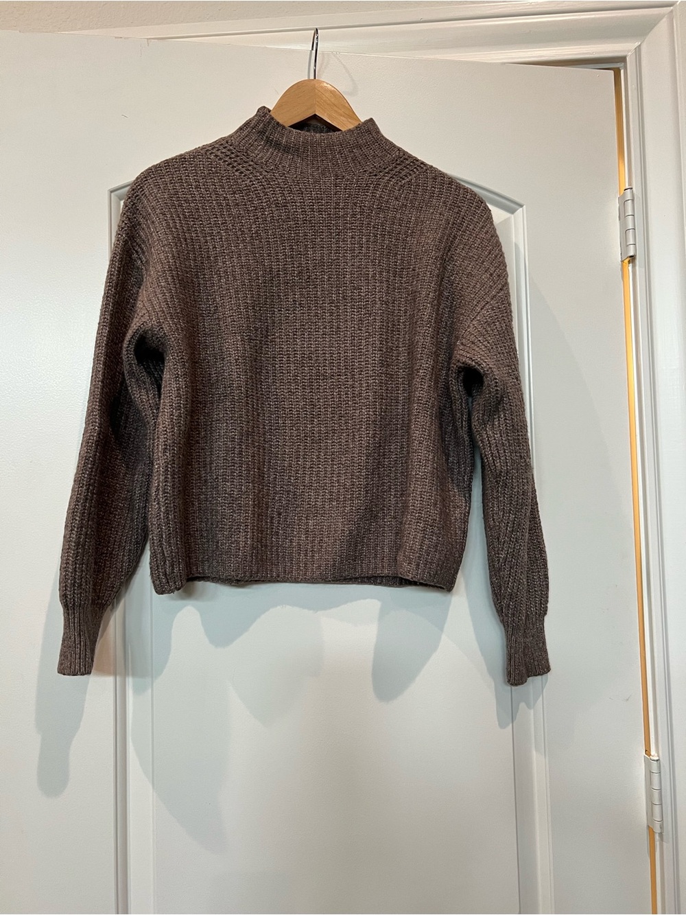 Old Navy Brown Ribbed Mock Neck Sweater